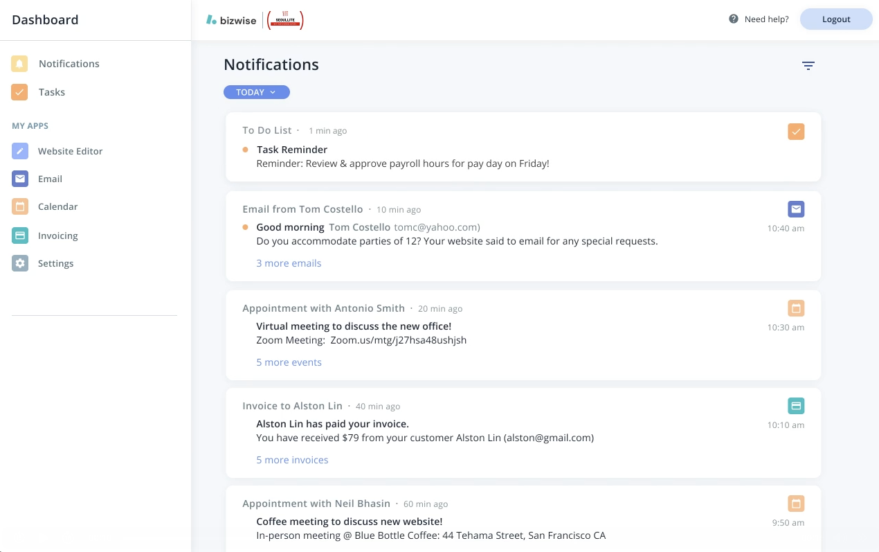 Analytics and performance dashboard